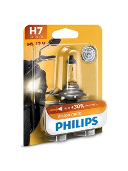 Halogen headlight for motorcycles Philips H7, 12 V, 55 W Vision Moto