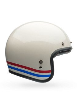 Open Face helmet Bell Custom 500 DLX Vintage Stripes white