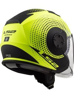 Open face helmet LS2 OF570 Verso Spin matt fluo yellow-black