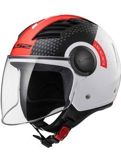 Open face helmet LS2 OF562 Airflow Condor white-black-red