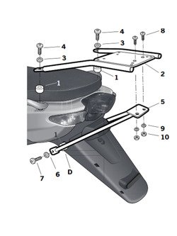 Rear Rack Shad allows mounting a top case onto the motorcycle Yamaha NEO'S 50/ 125 / 4 TEMPI (08-21)