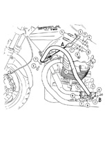 Gmol silnika Hepco&Becker do Moto Guzzi Breva V 750 ie (03-13) chrom