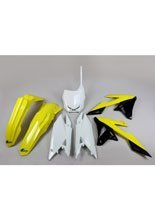 Komplet plastików UFO do Suzuki RMZ 250 (19-),  RMZ 450 (18-) biało-żółte
