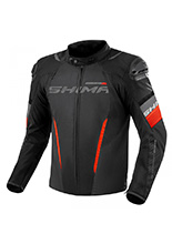 Kurtka motocyklowa tekstylna Shima Solid 2.0 czarno-czerwona