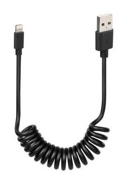 Kabel sprężynowy Usb Apple 8 Pin 100 cm czarny marki Lampa