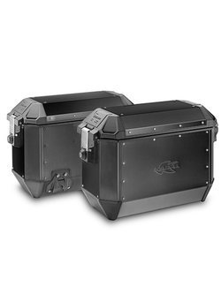 Komplet 2 kufrów bocznych aluminiowych Kappa K’MISSION Monokey (2 x 36L) czarne