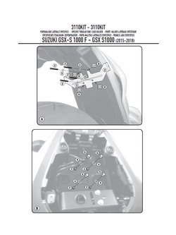 Mocowanie Givi do stelaża TST3110 bez stelaża 3110FZ do Suzuki GSX-S 1000 F (15-20) / GSX-S 1000 (15-)