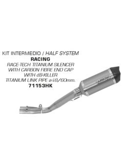 Układ wydechowy Arrow (Half system) - Yamaha YZF 1000 R1 [15-16] [Race -Tech, Titanium + Carbon]